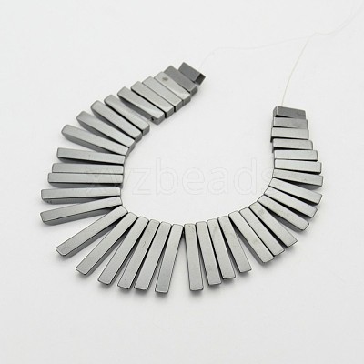 Electroplated Non-magnetic Synthetic Hematite Graduated Bead Strands G-D618-09-1