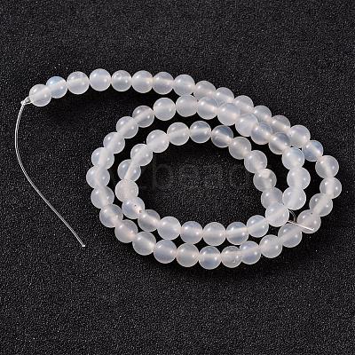 Natural White Agate Beads AGAT-6D-14-1