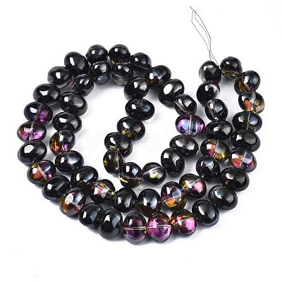 Electroplate Glass Beads Strand EGLA-S188-22-C01-1