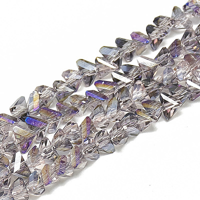 Electroplate Glass Beads Strands X-EGLA-Q103-A01-1