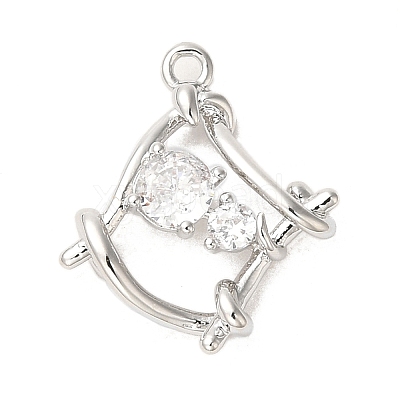 Brass Micro Pave Cubic Zirconia Pendants LS-KK-D091-04P-1