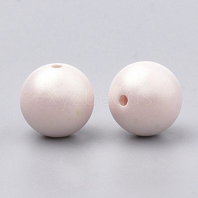 Spray Painted Style Acrylic Beads MACR-T010-16mm-06-1