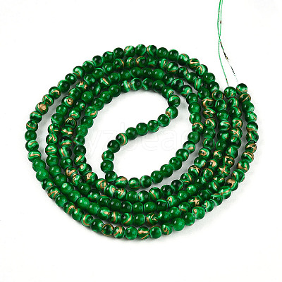 Baking Paint Glass Beads Strands DGLA-N010-4mm-04-1
