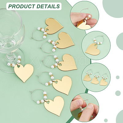 24Pcs Mirror Surface Acrylic Wine Glass Charms AJEW-BC00008-1