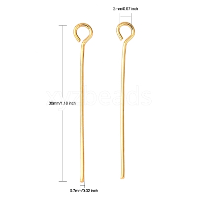 Brass Eye Pin KK-G331-09-0.7x30-NF-1