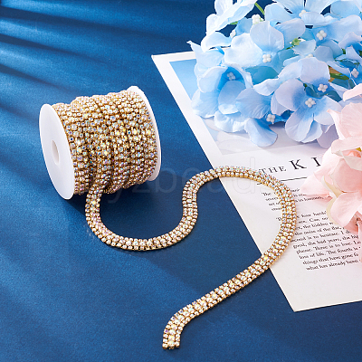 Zinc Alloy Rhinestone Strass Chains FIND-FW0001-31G-1