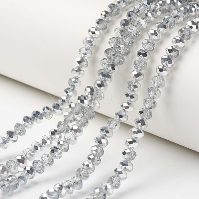 Electroplate Transparent Glass Beads Strands X-EGLA-A034-T8mm-M16-1