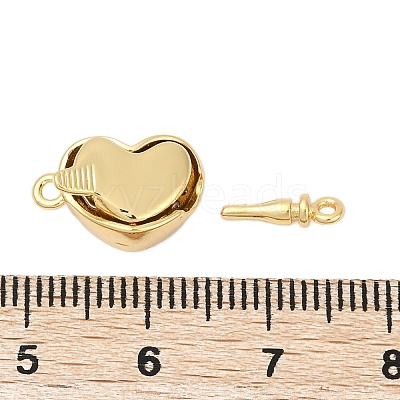 Brass Micro Pave Clear Cubic Zirconia Box Clasps KK-P291-44G-1