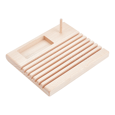 Beech Wood Sewing Embroidery Thread and Drawing Ruler Stand ODIS-WH0011-65-1
