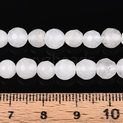Dyed Natural White Jade Beads Strands X-G-T139-6mm-60-26-1