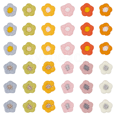120Pcs 12 Colors Polyester Ornament Accessories DIY-MA0005-17-1