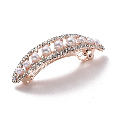 Alloy Crystal Rhinestone Hair Barrettes PHAR-D012-02LG-1