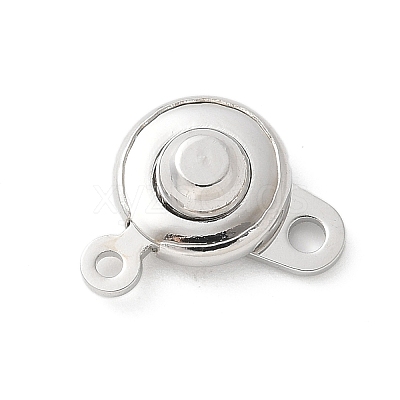Rack Plating Brass Snap Clasps KK-U052-04P-1