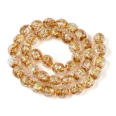 Handmade Foil Glass Beads Strands FOIL-N033-03D-1