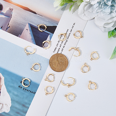 20Pcs Brass Hoop Earrings KK-DC0002-99-1