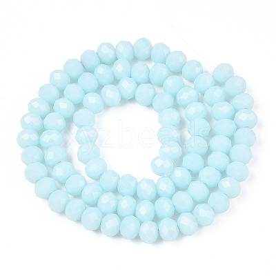 Opaque Solid Color Glass Beads Strands EGLA-A034-P6mm-D06-1