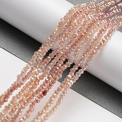 Transparent Baking Paint Glass Beads Strands DGLA-F002-02A-05-1