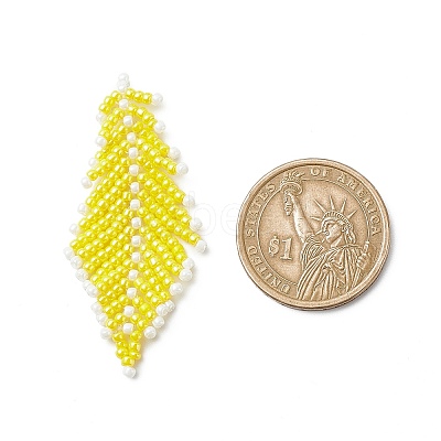 Braided TOHO Japanese Seed Bead Big Pendants PALLOY-MZ00001-1