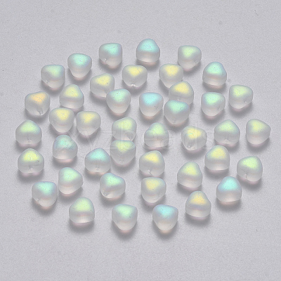Transparent Spray Painted Glass Beads LS-GLAA-R211-02-C01-1