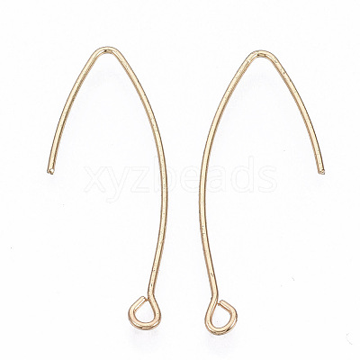 Brass Earring Hooks X-KK-N231-08-NF-1