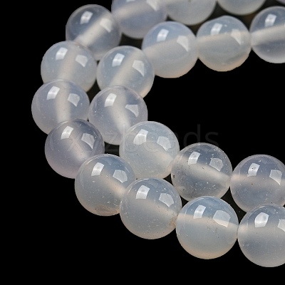 Natural White Agate Beads AGAT-8D-16-1