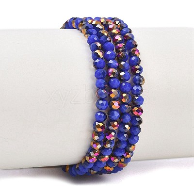 Electroplate Glass Beads Stradns EGLA-H114-02B-12-1