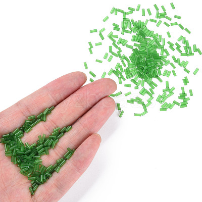 Transparent Glass Bugle Beads SEED-N005-001-C06-1