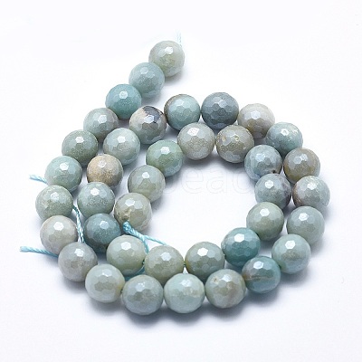 Natural Flower Amazonite Beads Strands X-G-O164-02-8mm-1