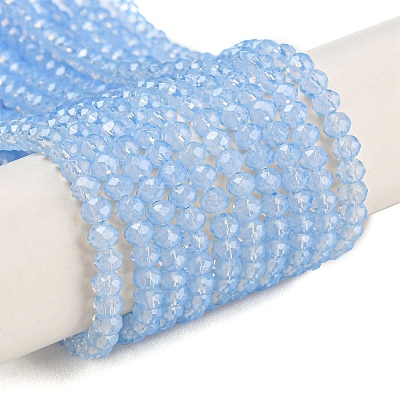 Baking Paint Transparent Glass Beads Strands DGLA-A034-J2mm-B10-1