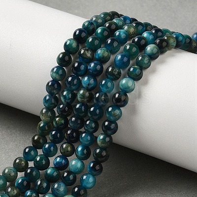 Dyed Natural Tiger Eye Beads Strands G-G102-A02-01-1