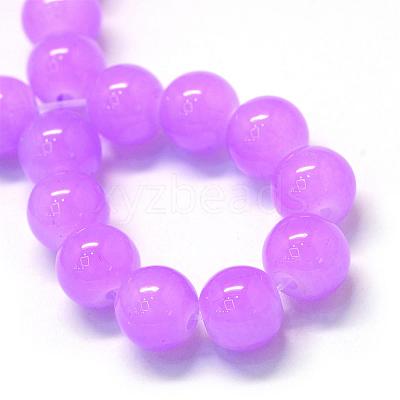 Baking Paint Imitation Jade Glass Round Bead Strands DGLA-Q021-6mm-44-1