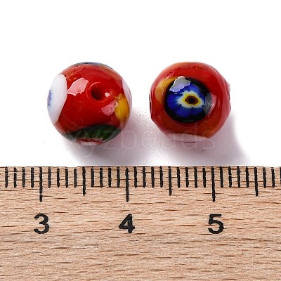 Handmade Millefiori Lampwork Beads LAMP-R003-02B-10-1