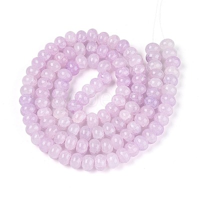 Baking Paint Crackle Glass Beads Strands DGLA-N020-01A-04-1
