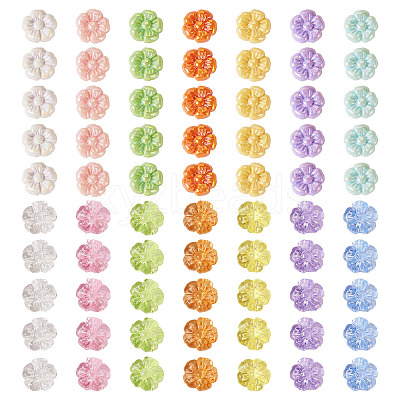 70Pcs 14 Colors Opaque & Transparent Acrylic Beads OACR-TA0002-78-1