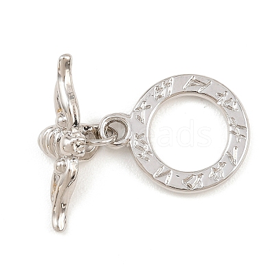 Brass Toggle Clasps KK-G548-42P-03-1