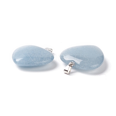 Natural White Jade Pendants G-G956-B38-FF-1