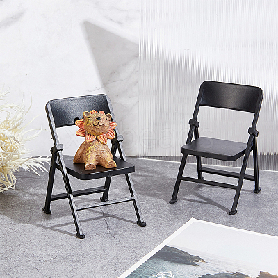 Cute Mini Plastic Foldable Chair DJEW-WH0015-79A-1