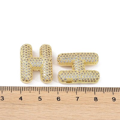 Brass Micro Pave Clear Cubic Zirconia Pendants KK-Z041-01G-H-1