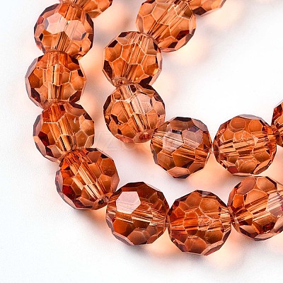 Baking Paint Transparent Glass Beads Strands DGLA-A035-T10mm-A04-1