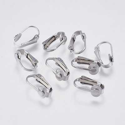 Tarnish Resistant 304 Stainless Steel Clip-on Earring Findings STAS-F139-055P-1