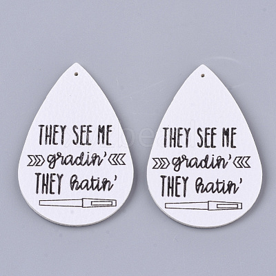 PU Leather Big Pendants FIND-R072-10-B07-1