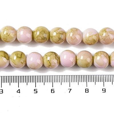 Baking Paint Glass Bead Strands GLAA-H031-01C-06-1