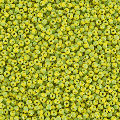 12/0 Two Tone Opaque Glass Seed Beads SEED-T006-01A-A02-1