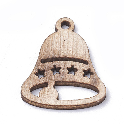 Undyed Wooden Pendants X-WOOD-S040-25-1