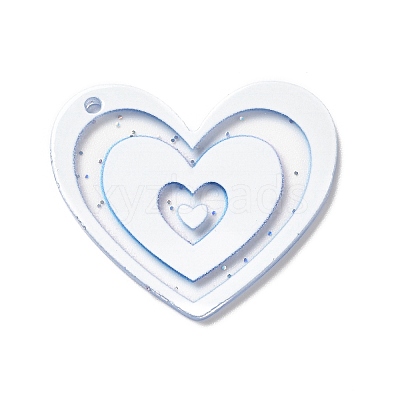 Transparent Plastic Pendants KY-P014-01C-1