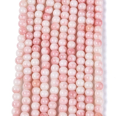 Ombre Effect Opaque Crackle Glass Beads Strands GLAA-Q106-01A-A14-1
