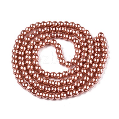 Baking Paint Pearlized Glass Pearl Round Bead Strands HY-Q003-6mm-50-A-1