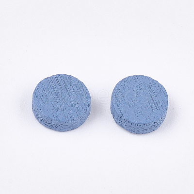 Painted Poplar Wood Cabochons WOOD-T021-25B-1