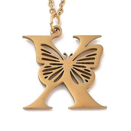 PVD Vacuum Plating 201 Stainless Steel Necklaces NJEW-R267-01X-G-1