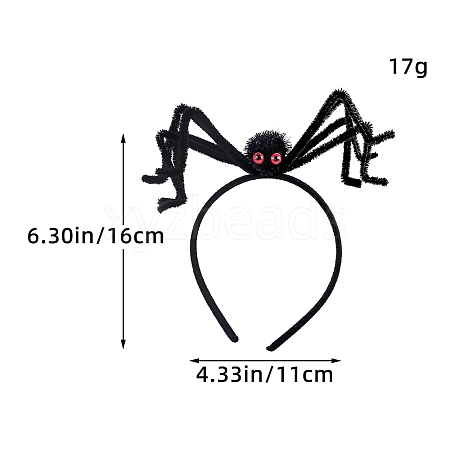 Halloween Spider Cloth Hair Bands PW-WG06D18-01-1